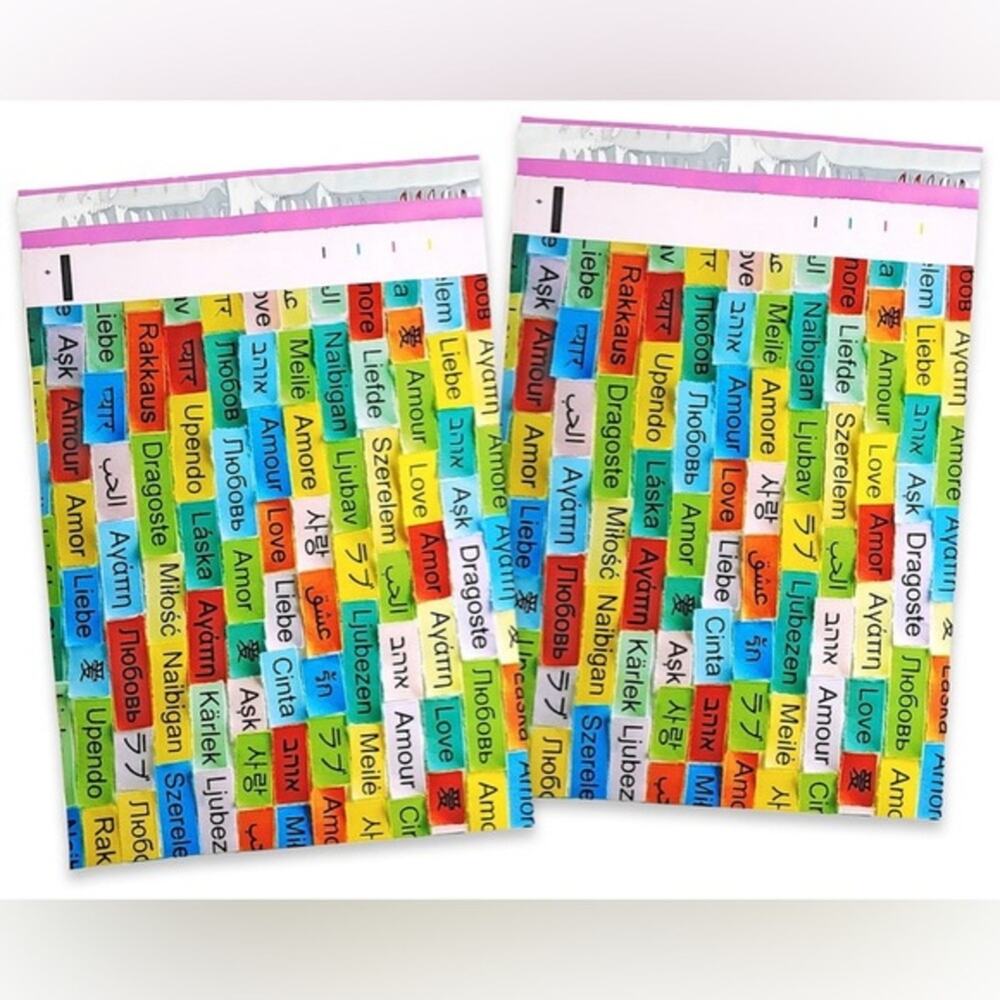 20pc 10x13 Love Around the World Poly Mailers Bundle